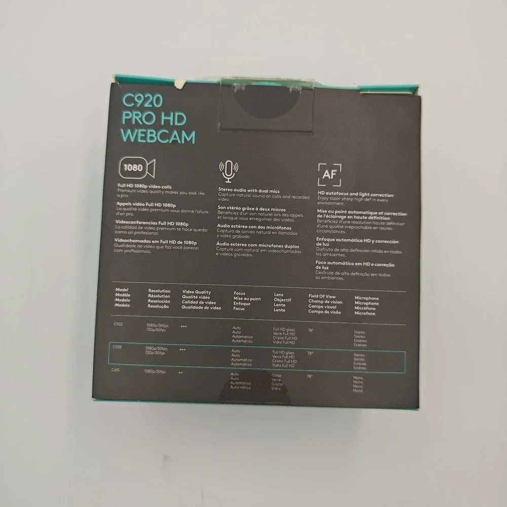 Authentic Logitech C920s Pro HD 1080p Webcam